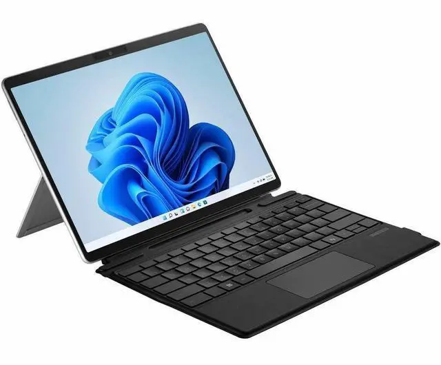 Alt view image 3 of 15 - Adesso Portable Keyboard/Cover Case for 13" Microsoft Surface Pro 8, Surface Pro 9 Tablet - English (US) Keyboard - Aluminum Body