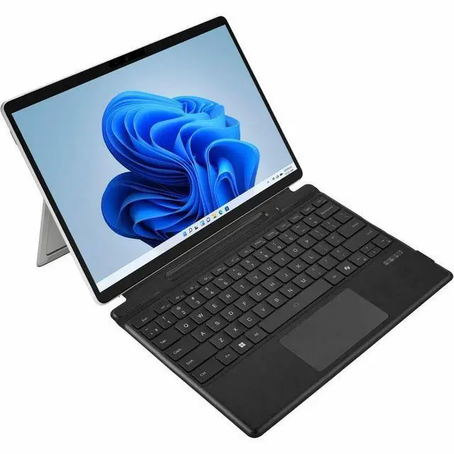 Alt view image 5 of 15 - Adesso Portable Keyboard/Cover Case for 13" Microsoft Surface Pro 8, Surface Pro 9 Tablet - English (US) Keyboard - Aluminum Body