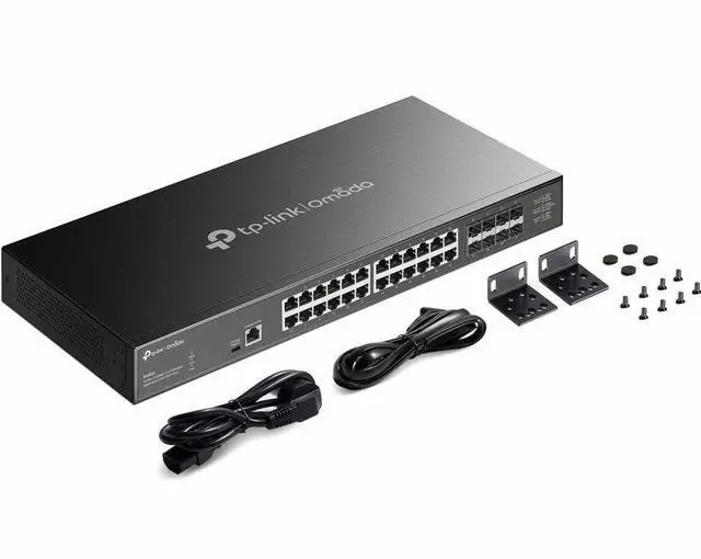 Alt view image 8 of 11 - Omada 24-Port 10GBASE-T L2+ Managed Switch with 8 10GE SFP+ Slots