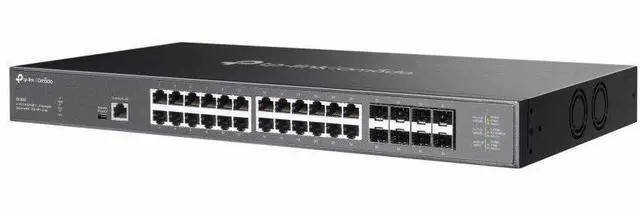 Alt view image 7 of 11 - Omada 24-Port 10GBASE-T L2+ Managed Switch with 8 10GE SFP+ Slots