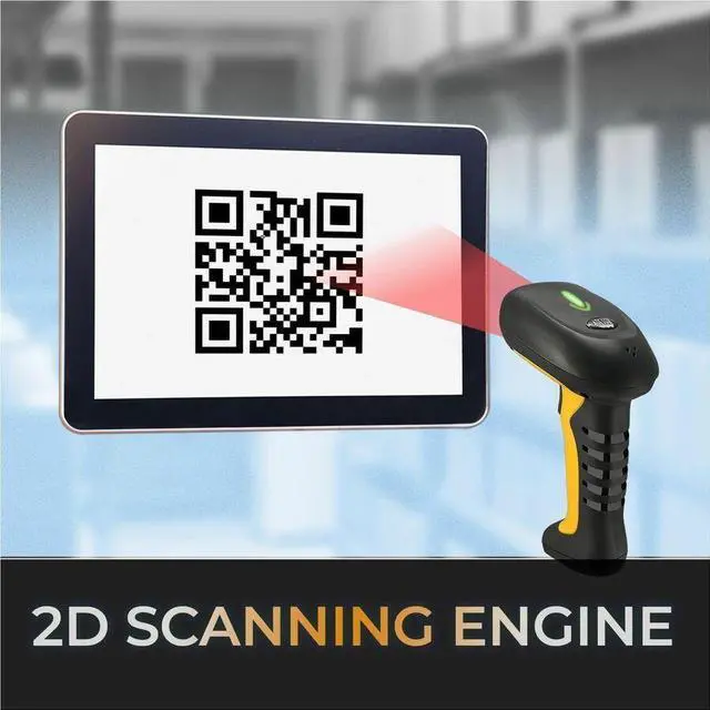 Alt view image 7 of 8 - Adesso Bluetooth & 2.4Ghz Wireless Waterproof 2D Barcode Scanner Nuscan5200 - 18" Scan Distance - 1D, 2D - LED - CMOS - Bi-directional - Bluetooth, Radio Frequency - USB - IP67
