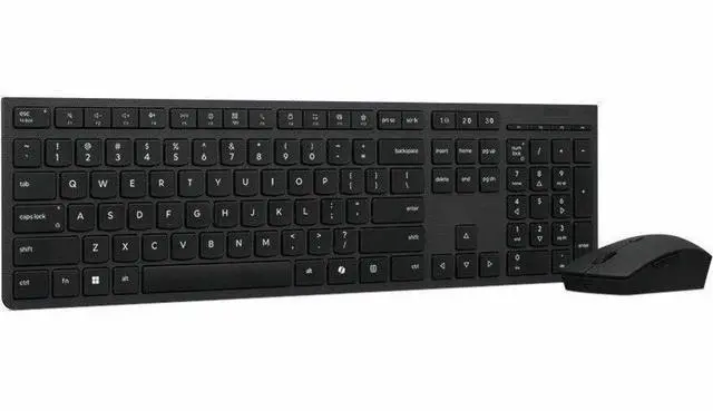 Alt view image 2 of 6 - Lenovo Professional Wireless Rechargeable Combo Keyboard and Mouse -US English - USB Type A Scissors Wireless Bluetooth/RF 2.40 GHz Keyboard - English (US) - Gray - USB Type A Wireless Bluetooth/RF Mo