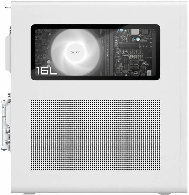 Alt view image 14 of 15 - HP OMEN 16L TG03-0010 Gaming Desktop Computer, AMD Ryzen 5 8400F 4.2GHz, 8GB RAM, 512GB SSD, NVIDIA GeForce RTX 3050 8GB, Windows 11 Home, Snow White