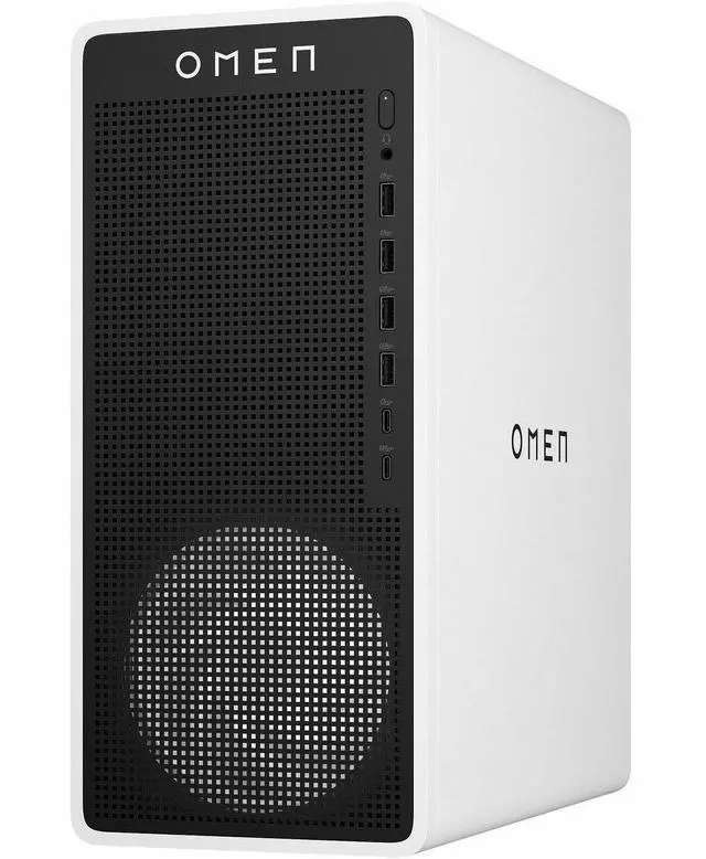 Alt view image 15 of 15 - HP OMEN 16L TG03-0010 Gaming Desktop Computer, AMD Ryzen 5 8400F 4.2GHz, 8GB RAM, 512GB SSD, NVIDIA GeForce RTX 3050 8GB, Windows 11 Home, Snow White
