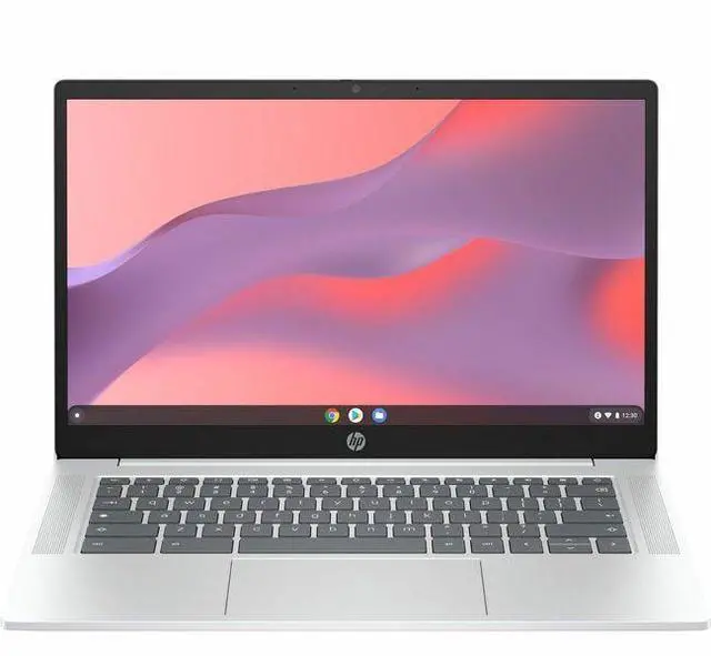 Alt view image 8 of 13 - HP Chromebook 14a-nf0010nr 14" HD Laptop, Intel N100 0.8GHz, 4GB RAM, 64GB eMMC, ChromeOS, Sky Black