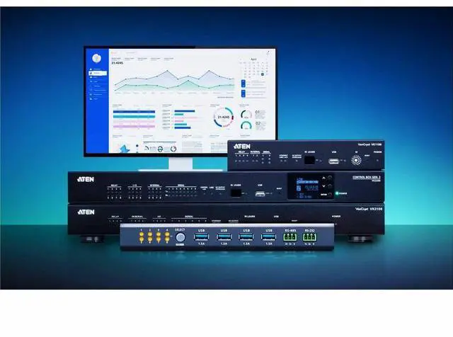 Alt view image 5 of 8 - ATEN 8 x 4 USB 3.2 Gen 1 Sharing Switch - 8 Computer(s) - 12 x USB - Wall Mountable