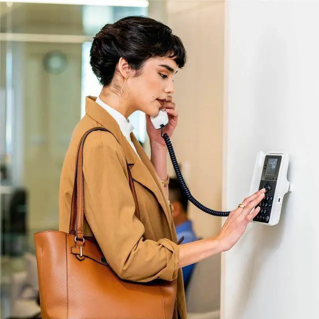 Alt view image 5 of 9 - Poly Edge E100 IP Phone and PoE-enabled GSA/TAA - 8 x Total Line - VoIP - 2.8" LCD - 2 x Network (RJ-45) - PoE Ports