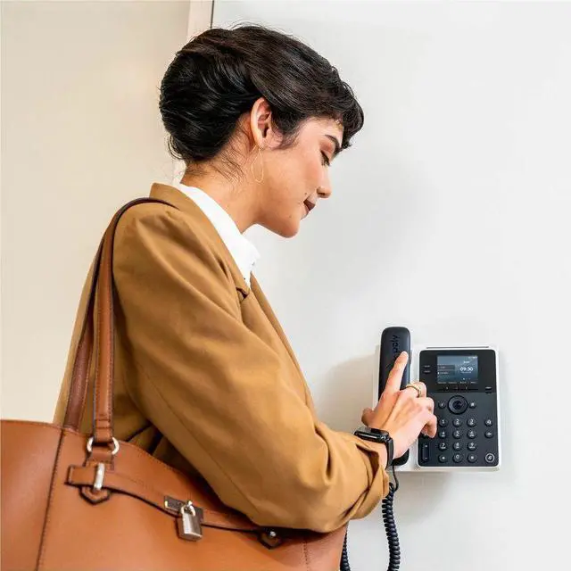 Alt view image 6 of 9 - Poly Edge E100 IP Phone and PoE-enabled GSA/TAA - 8 x Total Line - VoIP - 2.8" LCD - 2 x Network (RJ-45) - PoE Ports