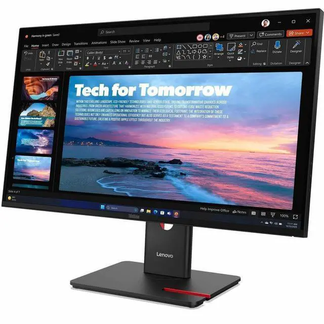Alt view image 10 of 20 - Lenovo ThinkVision T27QD-40 27" WQHD 2560x1440 120Hz 4ms IPS Monitor 64AAGAR2US