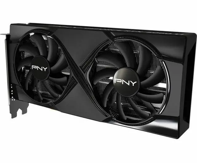 Alt view image 2 of 11 - PNY GeForce RTX 5060 Ti 16GB Dual Fan GPU - NVIDIA Blackwell Architecture, 16 GB GDDR7, 2572 MHz Boost Clock, 448 GB/s Memory Bandwidth, 128-bit Memory Interface, 180W Max Power Consumption