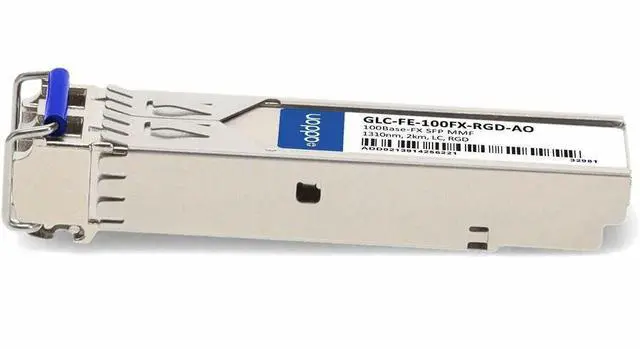 Alt view image 13 of 17 - AddOn Cisco GLC-FE-100FX-RGD Compatible 100Base-FX SFP Transceiver (MMF, 1310nm, 2km, LC, Rugged)