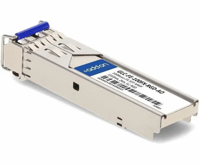 Alt view image 15 of 17 - AddOn Cisco GLC-FE-100FX-RGD Compatible 100Base-FX SFP Transceiver (MMF, 1310nm, 2km, LC, Rugged)
