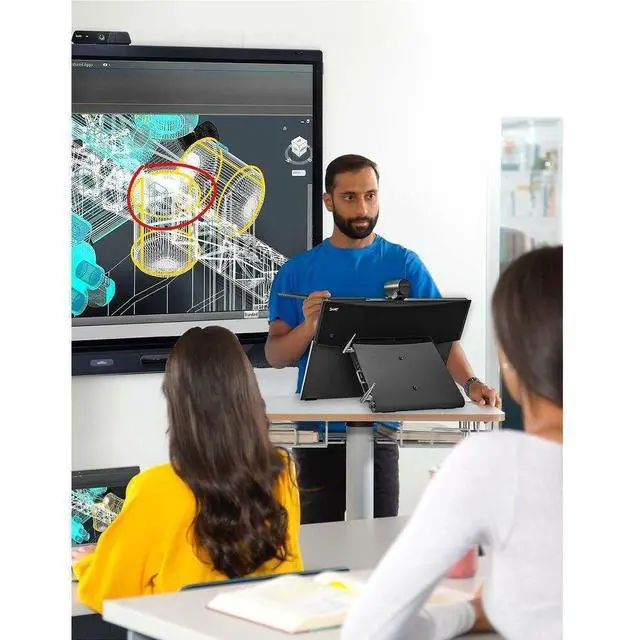 Alt view image 2 of 7 - SMART Board Mini 727, Interactive Podium - 27" LCD - Projected Capacitive - Touchscreen - 16:9 Aspect Ratio - 3840 x 2160 - LED - 400 Nit - 2160p - USB - HDMI