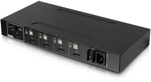 Alt view image 3 of 7 - IOGEAR 4-Port Single View DisplayPort KVM Switch w/Audio - 4 Computers - 1 Local User - 3840 x 2160 - 50 Hz, 60 Hz - 6x USB - 5x DisplayPort GCS1414TAA4