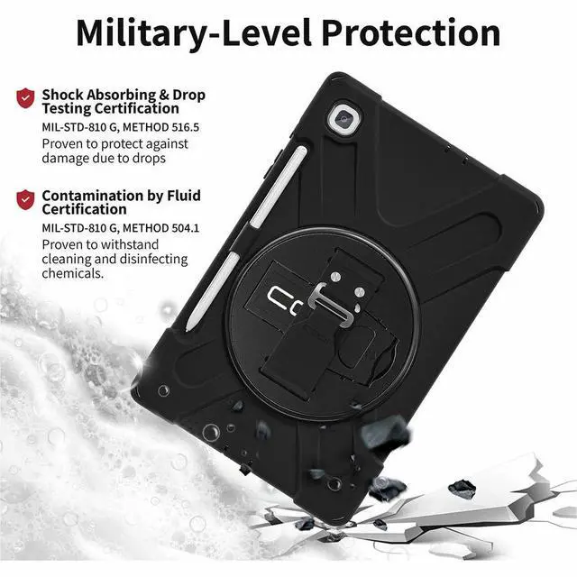 Alt view image 7 of 11 - CODi Rugged Carrying Case for Samsung Galaxy S6 Lite 10.4" C30705047