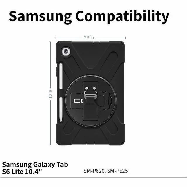 Alt view image 10 of 11 - CODi Rugged Carrying Case for Samsung Galaxy S6 Lite 10.4" C30705047