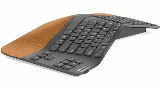 Alt view image 2 of 9 - Lenovo Go Wireless Split Keyboard AI - US English - Wireless Connectivity - RF - 2.40 GHz - USB Type A Interface - 88 Key(s) - CoPilot Hot Key(s) - Windows 10, Windows 11 - English (US) - PC - Scissor