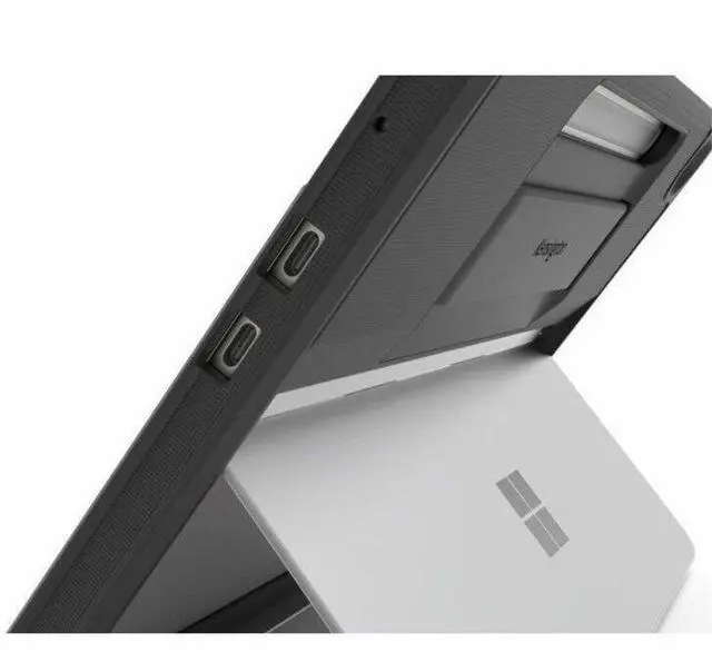 Alt view image 6 of 14 - Kensington BlackBelt Rugged Carrying Case for 12" Microsoft Surface Pro Tablet - Black - Drop Resistant, Anti-slip, Heat Resistant, Dust Resistant, Damage Resistant - Plastic Body - Textured K96543WW