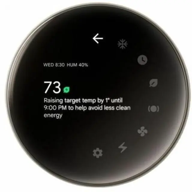 Alt view image 11 of 14 - Google Nest Learning Thermostat (4th Gen, 2024) with Nest Temperature Sensor - Energy Saving Smart Thermostat with Adaptive Eco - Works with Alexa and Google Home App - Polished Obsidian