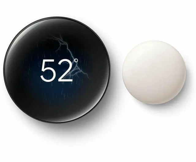Alt view image 12 of 14 - Google Nest Learning Thermostat (4th Gen, 2024) with Nest Temperature Sensor - Energy Saving Smart Thermostat with Adaptive Eco - Works with Alexa and Google Home App - Polished Obsidian