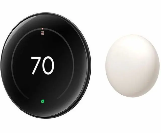 Alt view image 13 of 14 - Google Nest Learning Thermostat (4th Gen, 2024) with Nest Temperature Sensor - Energy Saving Smart Thermostat with Adaptive Eco - Works with Alexa and Google Home App - Polished Obsidian