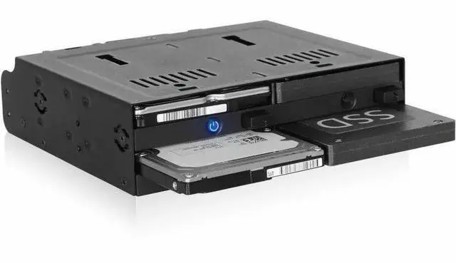 Alt view image 8 of 13 - ICY DOCK 4 Bay 2.5" SATA/SAS SSD/HDD Hot-Swap Docking Enclosure for 5.25" Bay - flexiDOCK MB014SP-B R1