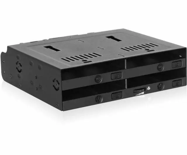 Alt view image 11 of 13 - ICY DOCK 4 Bay 2.5" SATA/SAS SSD/HDD Hot-Swap Docking Enclosure for 5.25" Bay - flexiDOCK MB014SP-B R1