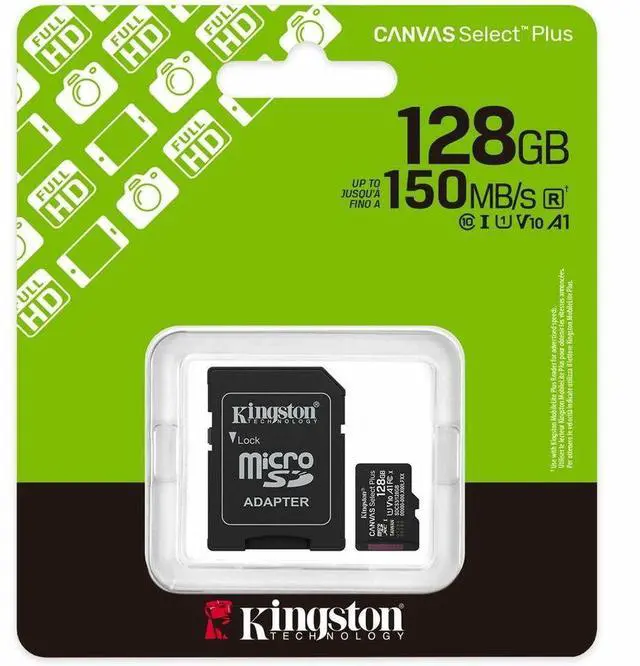 Alt view image 3 of 5 - Kingston MicroSD Canvas Select Plus 150MB/s Memory Card 128GB