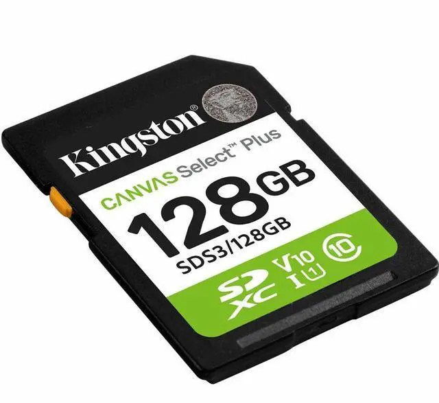 Alt view image 3 of 4 - Kingston Canvas Select Plus 128 GB Class 10/UHS-I (U1) V10 SDXC - 150 MB/s Read