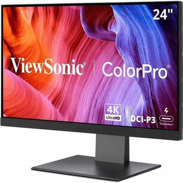 Alt view image 12 of 20 - ViewSonic VP2488-4K 24 Inch 4K Mac-Ready Monitor with 100%sRGB, 98% DCI-P3, Pantone Validated, Advanced Ergonomics, Thunderbolt 4, USB Hub, HDMI, and DP for Home and Office