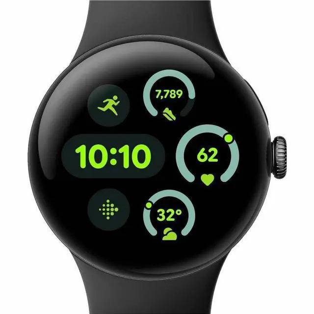 Alt view image 8 of 13 - Google Pixel Watch 3 (45mm) - Android Smartwatch with Heart Rate Tracking, Advanced Running from Fitbit, Fitness Insights, 24-Hour Battery - Matte Black Aluminum Case - Obsidian Band - Wi-Fi
