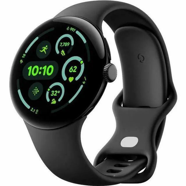 Alt view image 7 of 13 - Google Pixel Watch 3 (45mm) - Android Smartwatch with Heart Rate Tracking, Advanced Running from Fitbit, Fitness Insights, 24-Hour Battery - Matte Black Aluminum Case - Obsidian Band - Wi-Fi
