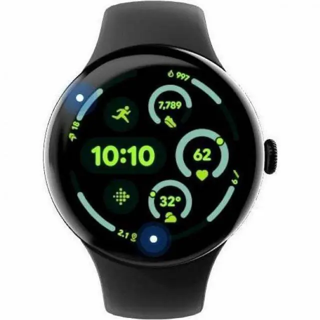 Alt view image 12 of 13 - Google Pixel Watch 3 (45mm) - Android Smartwatch with Heart Rate Tracking, Advanced Running from Fitbit, Fitness Insights, 24-Hour Battery - Matte Black Aluminum Case - Obsidian Band - Wi-Fi