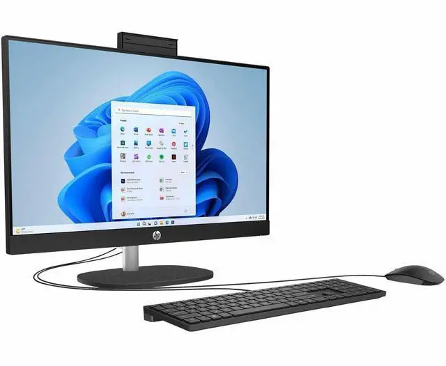 Alt view image 6 of 14 - HP 24-cr0000a 24-cr0430 All-in-One Computer - Intel N-Series i3-N300 - 8 GB - 256 GB SSD - 23.8" Full HD - Desktop - Jet Black - Intel Chip - 1920 x 1080 - Windows 11 Home - Intel UHD Graphics DD
