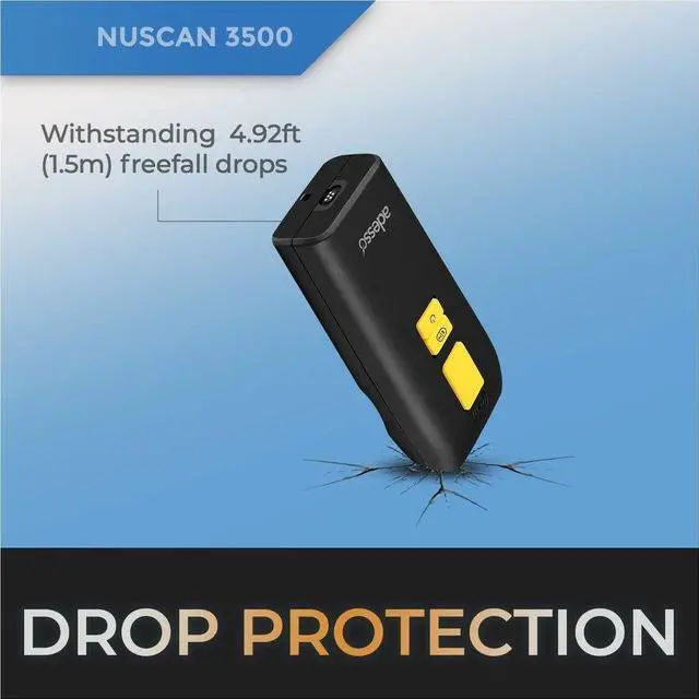 Alt view image 6 of 8 - Adesso Bluetooth & 2.4Ghz Wireless Antimicrobial & Waterproof 2D Barcode Scanner - Cable/Wireless Connectivity - 300 scan/s - 20" Scan Distance - 1D, 2D - LED - CMOS - Bluetooth, Radio Fr