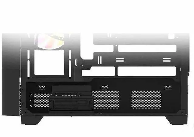 Alt view image 10 of 14 - Thermaltake View 290; Mid Tower; 3x120mm ARGB Lite Fans Included; 360mm Radiator Support; 450mm GPU Clearance; Hidden Connector Support; Rotatable PCIe Slots; 200mm PSU Clearance; Black; CA-11G-00M1WN-00