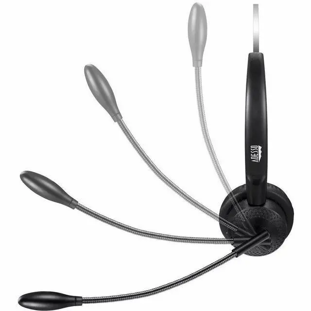 Alt view image 3 of 14 - Adesso Xtream P300 Headset - Mono - Mini-phone (3.5mm) - Wired/Wireless - Bluetooth - Over-the-head - Monaural - Supra-aural