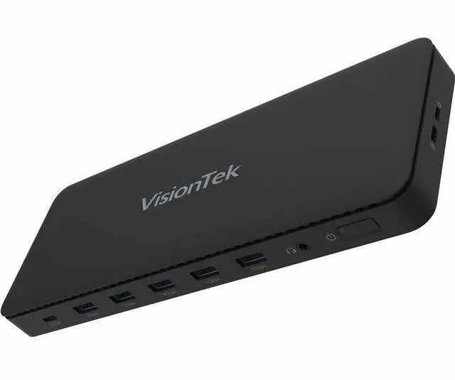 Main image of VisionTek VT4600DL Universal Dual 4K Docking Station 100W Charging (USB-A, USB-C) - for Notebook, Laptop, Desktop, Monitor, Mobile Device - Charging Capability - 100 W - USB Type C, USB Type A - 2 Dis