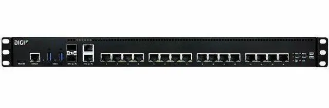 Alt view image 3 of 3 - Digi Connect EZ 16 MEI - Serial Server, 16-port, RS-232/422/485, US Power Cord - 256 MB - Twisted Pair, Optical Fiber - 2 Total Expansion Slot(s) - 2 x Network (RJ-45) - 2 x USB - 16 x Serial Port - 1