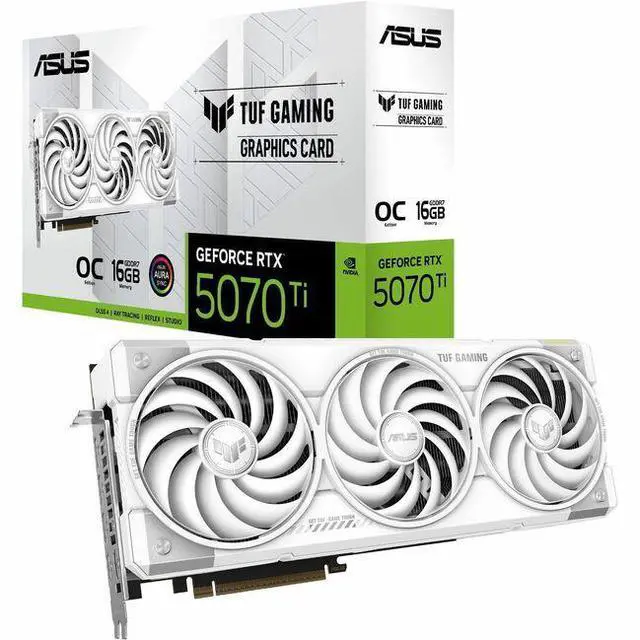 Main image of TUF NVIDIA GeForce 5070 Ti Graphic Card - 16 GB GDDR7 - 7680 x 4320 - 2.61 GHz Boost Clock - 256 bit Bus Width - PCI Express 5.0 - DisplayPort - 3 x DisplayPort - HDMI