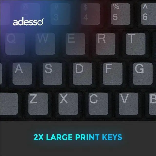 Alt view image 5 of 6 - Adesso EasyTouch 130 Full Sized Wired Mechanical Keyboard With CoPilot AI Hotkey - Cable Connectivity - USB Interface - RGB LED - 104 Key(s) - CoPilot, Multimedia Hot Key(s) - Windows, Mac OS - Englis