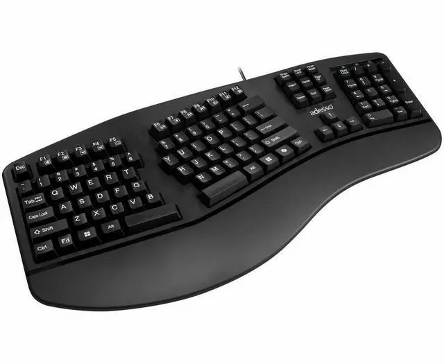 Alt view image 4 of 13 - Adesso EasyTouch 150 Keyboard - Cable Connectivity - USB Interface - 104 Key(s) - CoPilot Hot Key(s) - Windows, Mac OS - English (US) - PC, Mac - CHERRY MX Brown Keyswitch