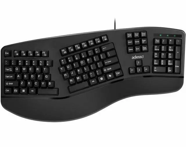 Alt view image 5 of 13 - Adesso EasyTouch 150 Keyboard - Cable Connectivity - USB Interface - 104 Key(s) - CoPilot Hot Key(s) - Windows, Mac OS - English (US) - PC, Mac - CHERRY MX Brown Keyswitch