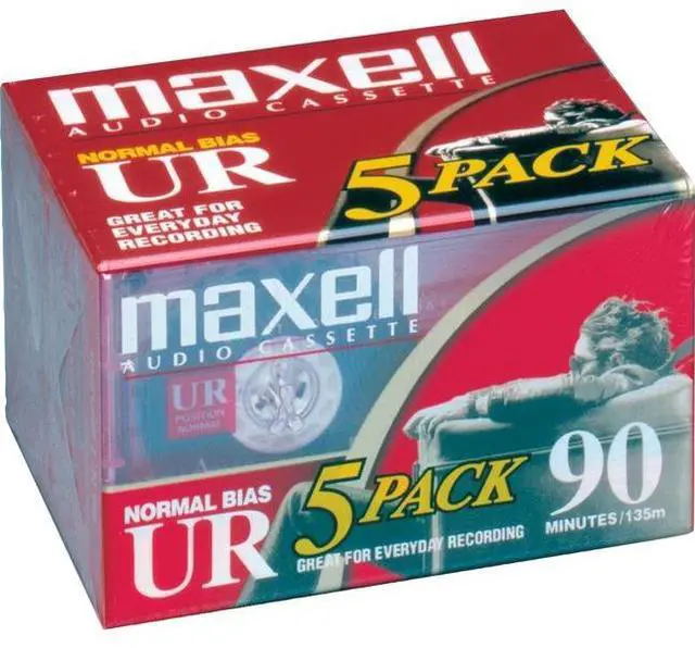 Alt view image 15 of 17 - Maxell 108562 Maxell UR Type I Audio Cassette - 5 x 90Minute - Normal Bias