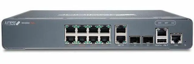 Main image of Juniper EX4000-8P Ethernet Switch - 8 Ports - Manageable - Gigabit Ethernet, 10 Gigabit Ethernet - 1000Base-T, 10GBase-X - 4 Layer Supported - Modular - 30 W Power Consumption - 120 W PoE Budget