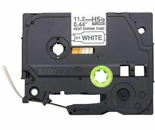 Main image of Brother Laminated Tape for P-touch Label Marker - - DiameterTape - Black on White - Laminated - Heat-shrinkable - For Label Maker - 1 Each