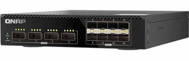 Alt view image 6 of 10 - QNAP QSW-M7308R-4X Ethernet Switch - Manageable - 25 Gigabit Ethernet, 100 Gigabit Ethernet - 25GBase-X, 100GBase-X - 2 Layer Supported - 100 W Power Consumption - Optical Fiber - 1U - Rack-mountable