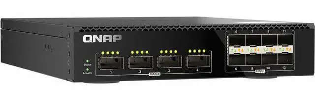 Alt view image 7 of 10 - QNAP QSW-M7308R-4X Ethernet Switch - Manageable - 25 Gigabit Ethernet, 100 Gigabit Ethernet - 25GBase-X, 100GBase-X - 2 Layer Supported - 100 W Power Consumption - Optical Fiber - 1U - Rack-mountable