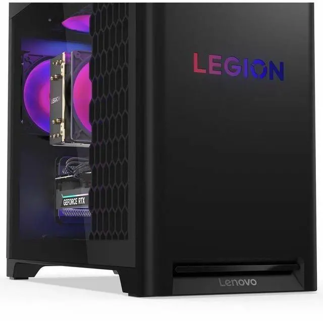 Alt view image 2 of 14 - Lenovo Legion T5 30AGB10 90YJ0015US Gaming Desktop Computer - AMD Ryzen 7 7700X - 32 GB - 1 TB SSD - Tower - Eclipse Black - AMD Chip - Windows 11 Pro 64-bit - NVIDIA GeForce RTX 5070 12 GB - English