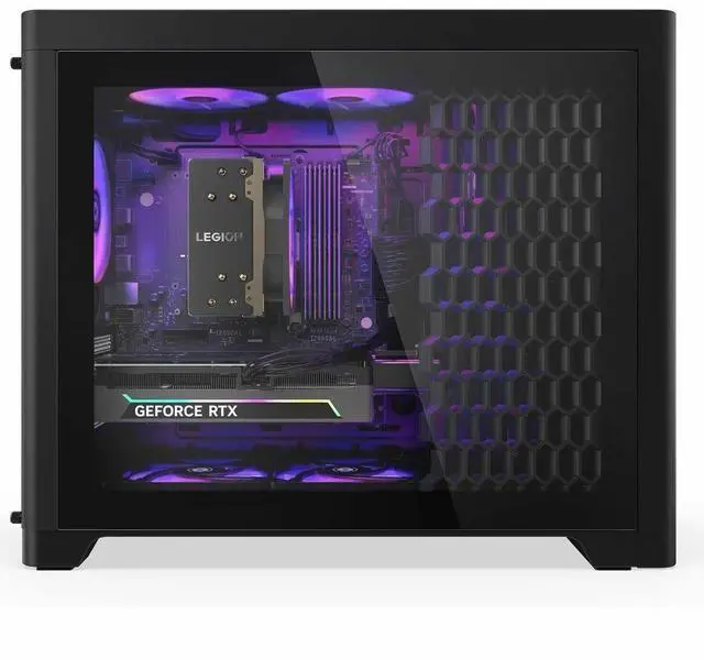 Alt view image 4 of 14 - Lenovo Legion T5 30AGB10 90YJ0015US Gaming Desktop Computer - AMD Ryzen 7 7700X - 32 GB - 1 TB SSD - Tower - Eclipse Black - AMD Chip - Windows 11 Pro 64-bit - NVIDIA GeForce RTX 5070 12 GB - English